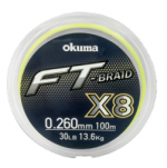 шнур Okuma FT Braid X8 #0.5 10lb 0.115mm 150m Yellow